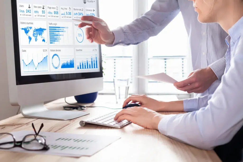 Dashboard permettant de suivre divers données