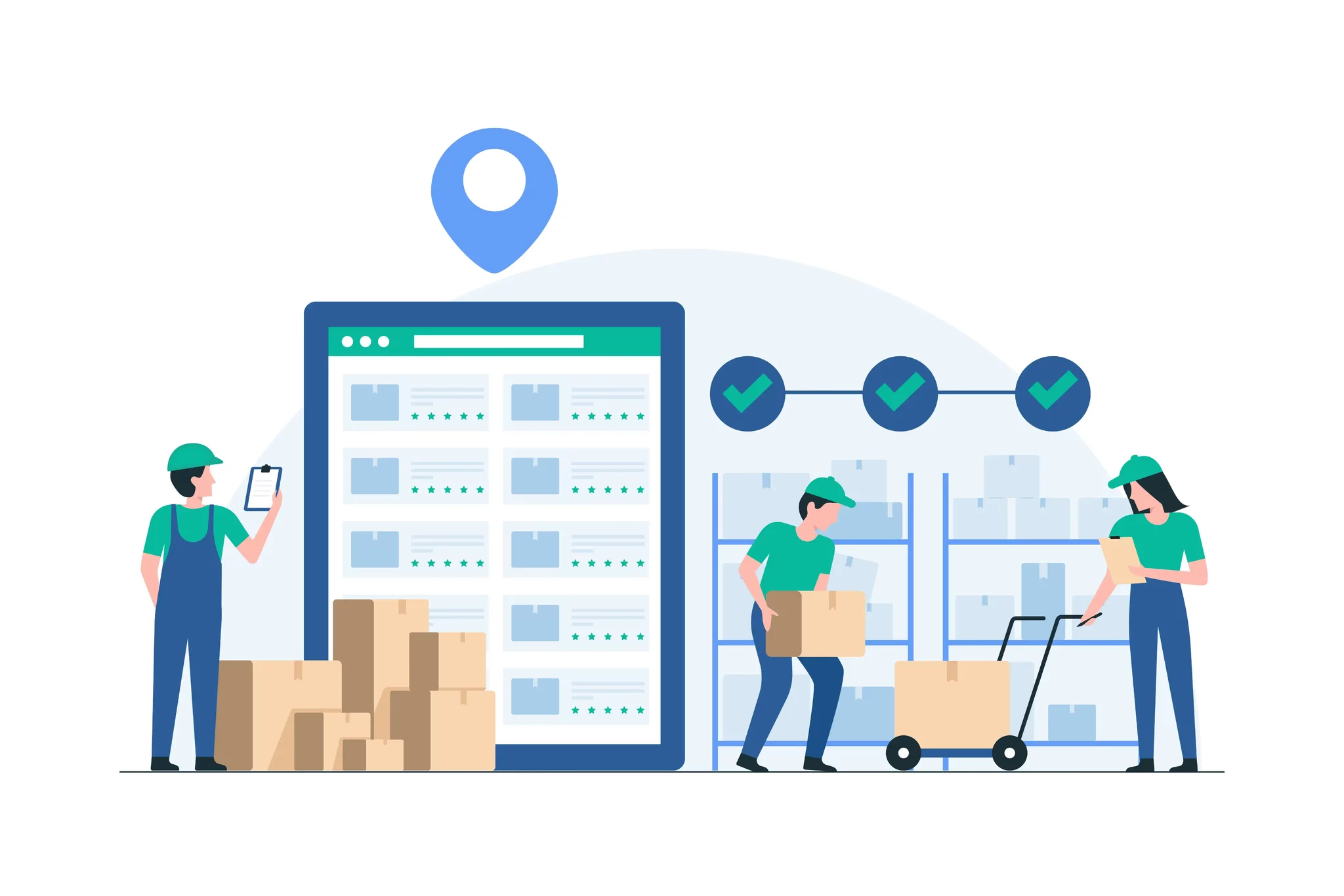 Pick and print unified logistics