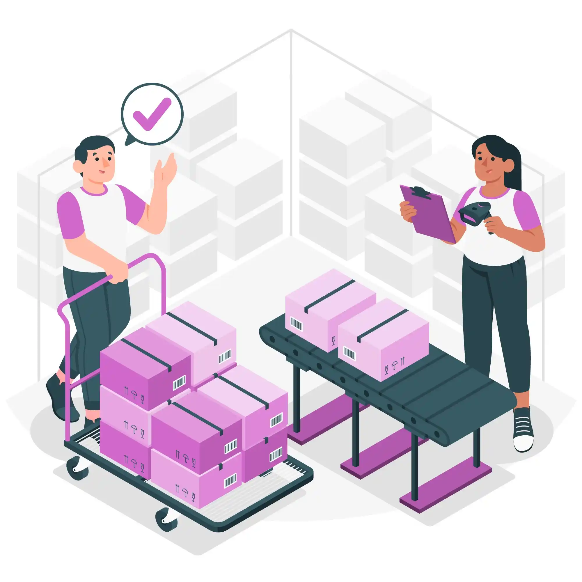 Pick and print logistics