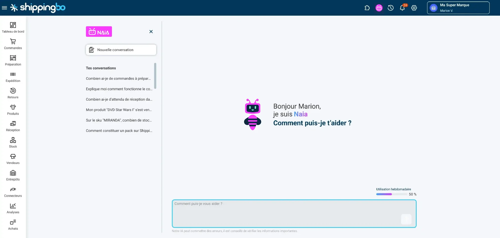 Shippingbo Intelligence: Naia, the logistics AI assistant